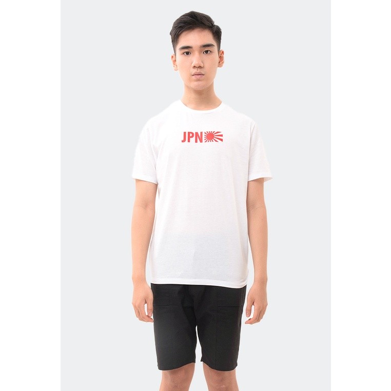 MANZONE Kaos Pria Lengan Pendek JAPAN - White