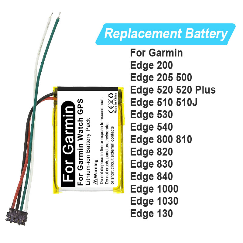 Replacement GPS Battery For Garmin Edge 200 205 500 520 Plus 510 510J 530 540 800 810 820 830 840 10