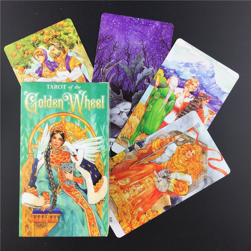 Tarot Of The Golden Wheel 78pcs Tarot Cards Deck Table Game Board Games Guice vination Fate Oracle E
