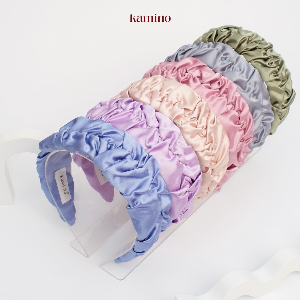 ANGGEA Bando Scrunchie BESAR ORIGINAL KAMINO Bando Korea Kerut -  Headband Fashion Kekinian