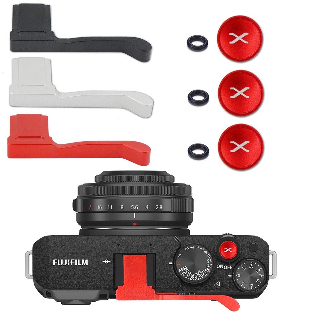 X100VI Metal Thumbs Up Grip Thumbs Up Grip Hand Grip + Shutter Release Button for camera for Fuji Fu