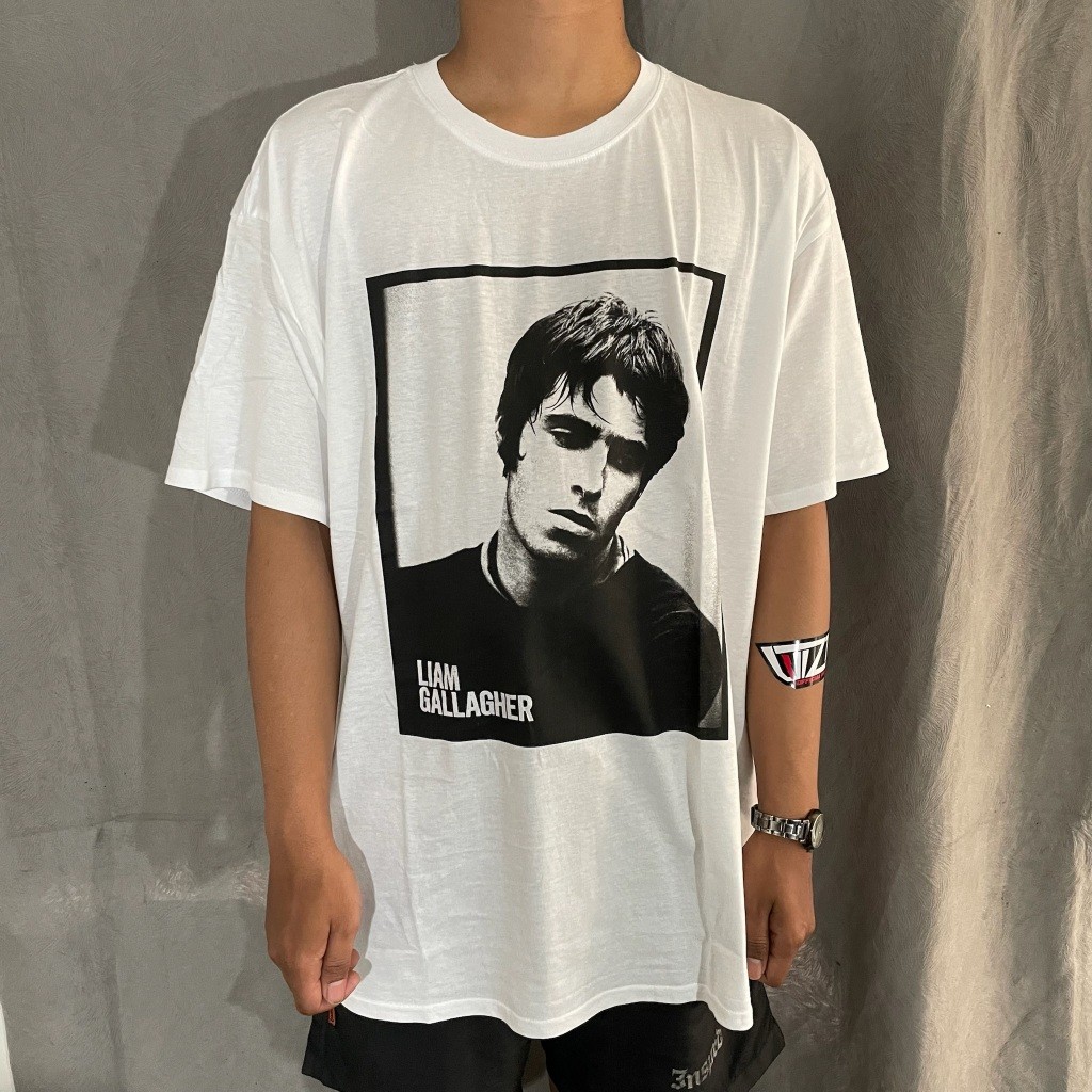 ORI T Shirt Band Official Original LIAM GALLAGHER - FRAMED PHOTO WHITE Original