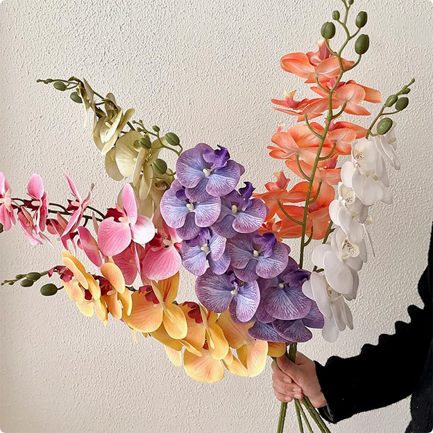 Bunga Anggrek - Bunga Artificial Anggrek Latex - Dekorasi Bunga Anggrek Plastik Latex / CZ-044B