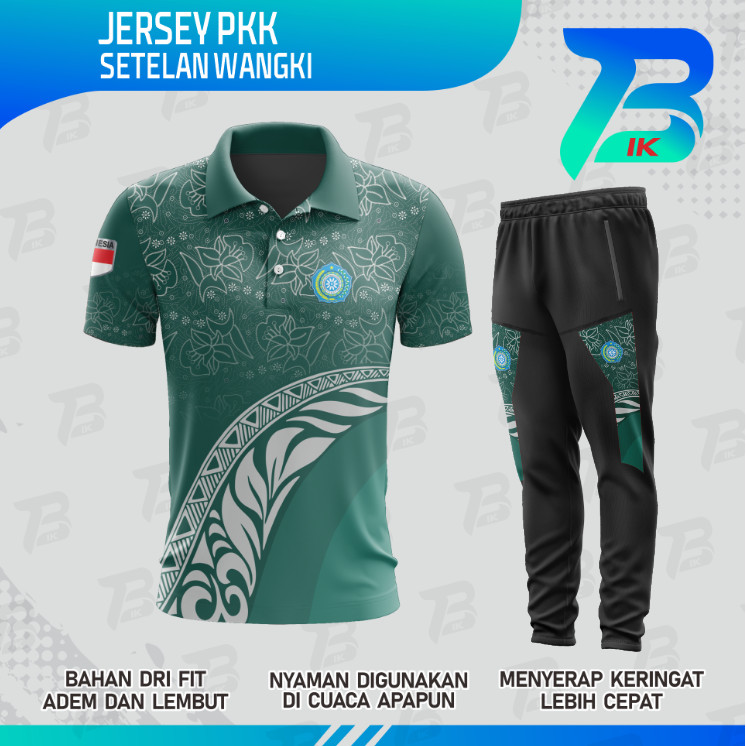 STELAN JERSEY WANGKI PENDEK PKK / KAOS KERAH PKK / TRAINING OLAHRAGA SPORTY / JERSEY POLO PKK DRYFIT