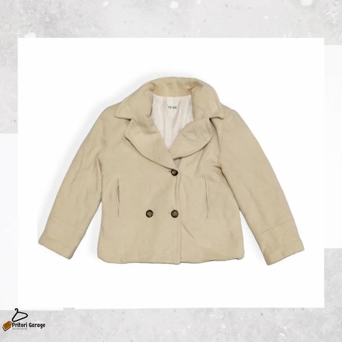 Harington Blazer Jacket Sherpa Wool Rossi Brown Cream Color Vintage