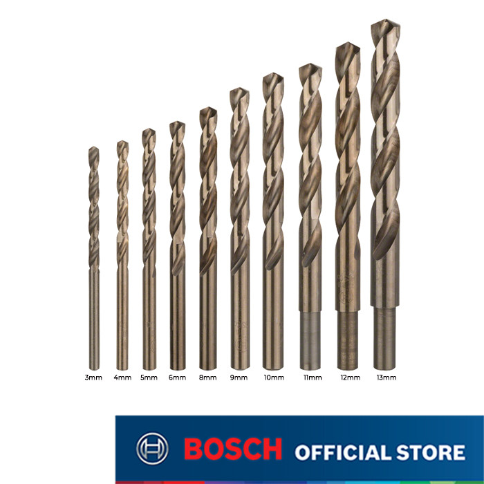 BOSCH Mata Bor HSS 1-13mm Steel Bor Besi Baja Keras Titanium/Kayu/Besi/kerami/Mata Bor Set [ COD ]
