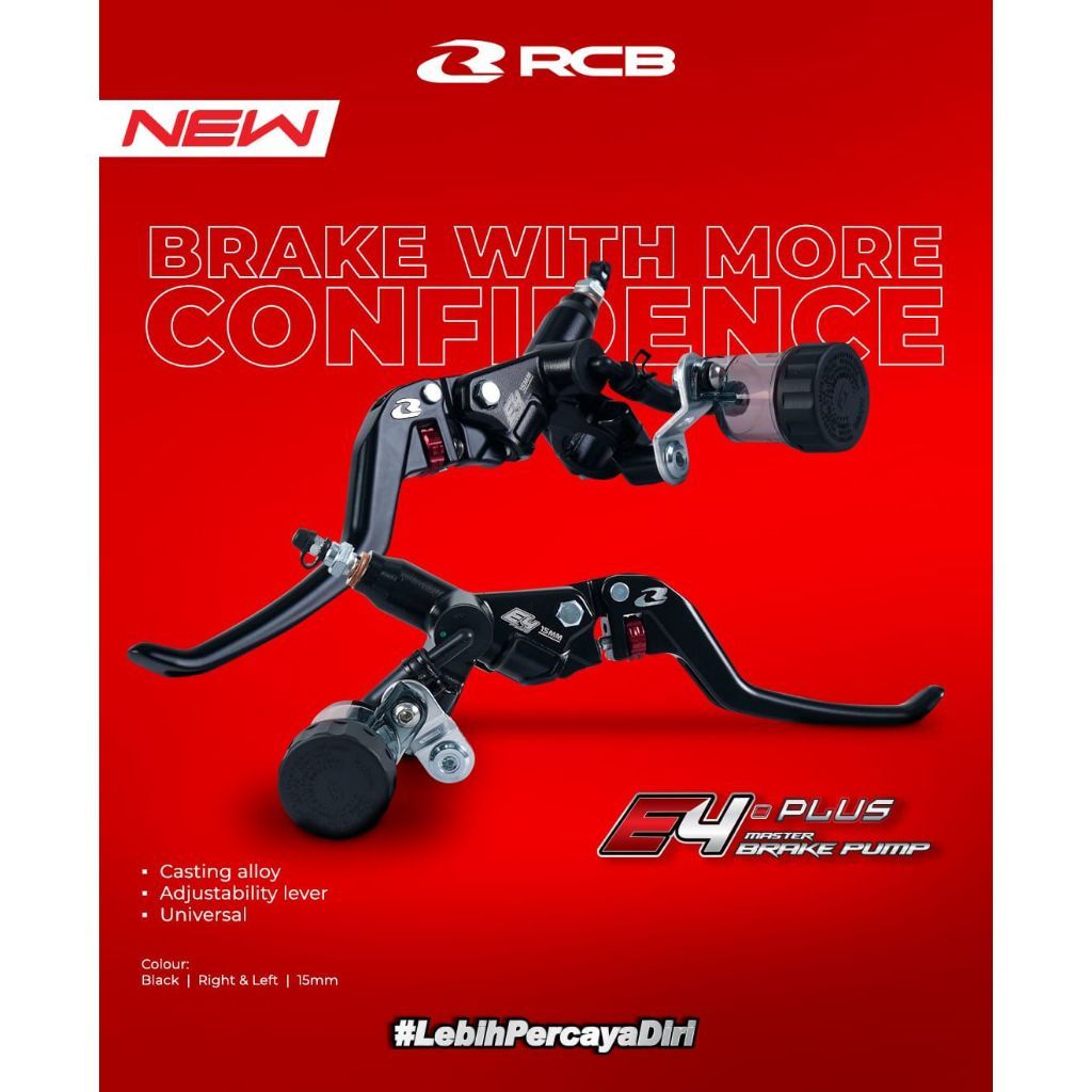 RCB MASTER REM KANAN E4+ E4 PLUS 15MM TABUNG PISAH COCOK NMAX PCX ADV AEROX SCOOPY TIGER VIXION NINJ