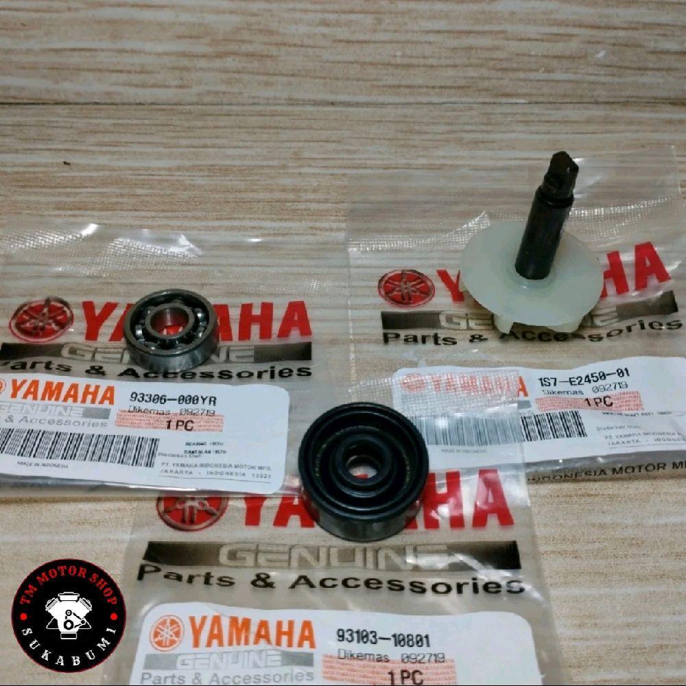 Paket As Kipas waterpump + Bearing 6000 + Seal Water Pump Motor Jupiter Mx New & Mx King - Vixion Ol