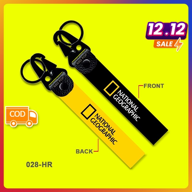 GANTUNGAN KUNCI PREMIUM LOGO NATIONAL GEOGRAPHIC KEYCHAIN NAT GEO NATGEO AKSESORIS BUKU NOVEL FILM D