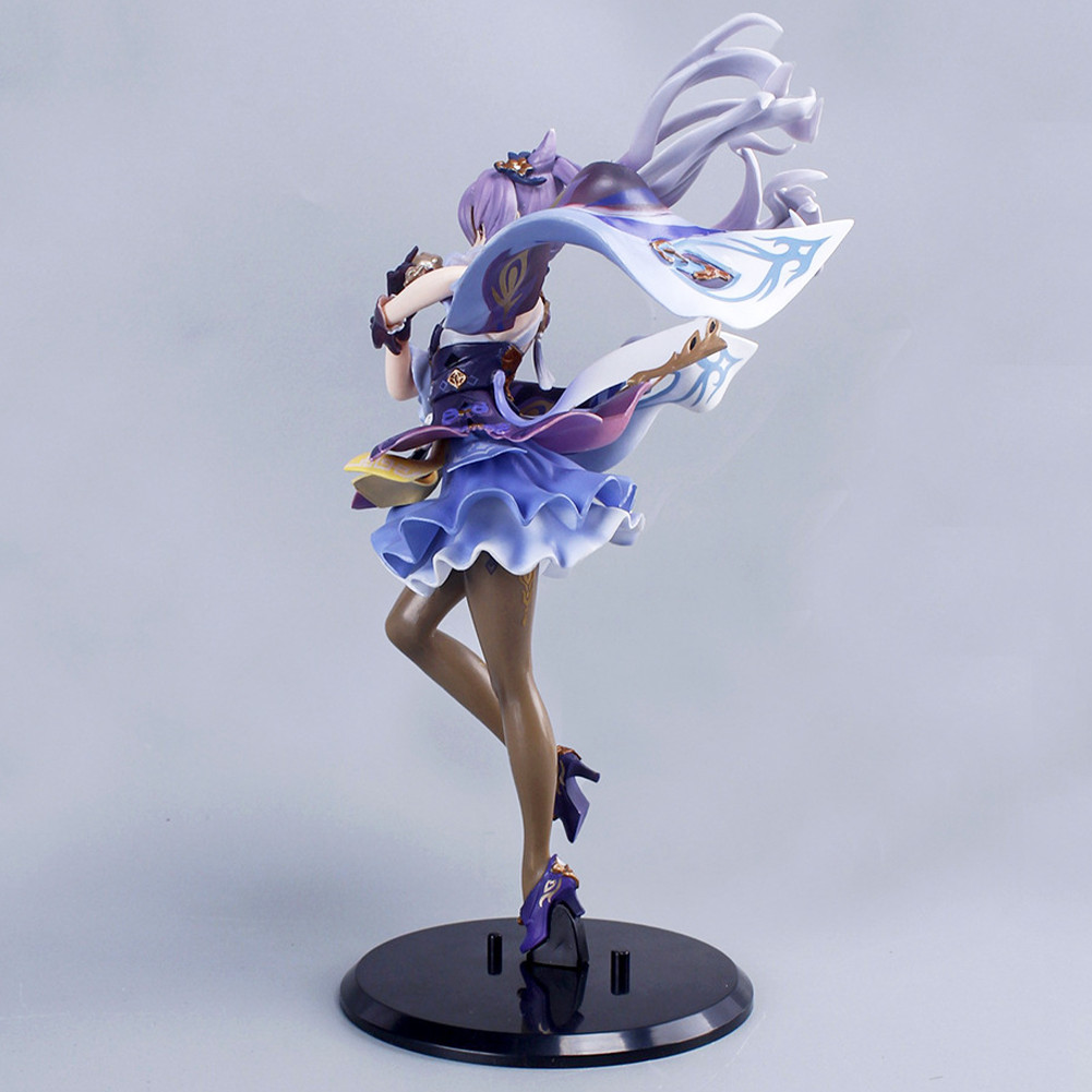 Anime Keqing figure Keqing action figure Keqing standing holding sword figurine Model  desktop ornam