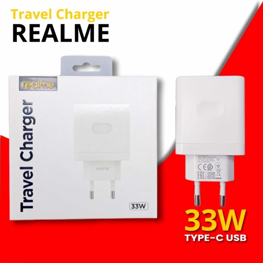 Realme / Travel Charger Cashan Max Premium 100% Realme 33W Fast Charging DART - TYPE C