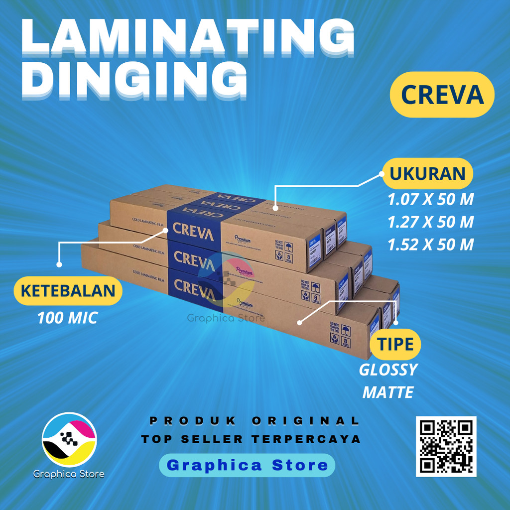 Laminating Dingin Cold Laminating Bahan Sticker Laminasi Roll - CREVA