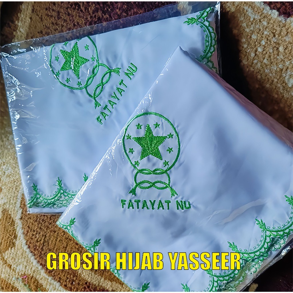 Jilbab Fatayat Bordir Double Sisi / Kerudung Fatayat NU Terlaris / Jilbab Fatayat NU Premium