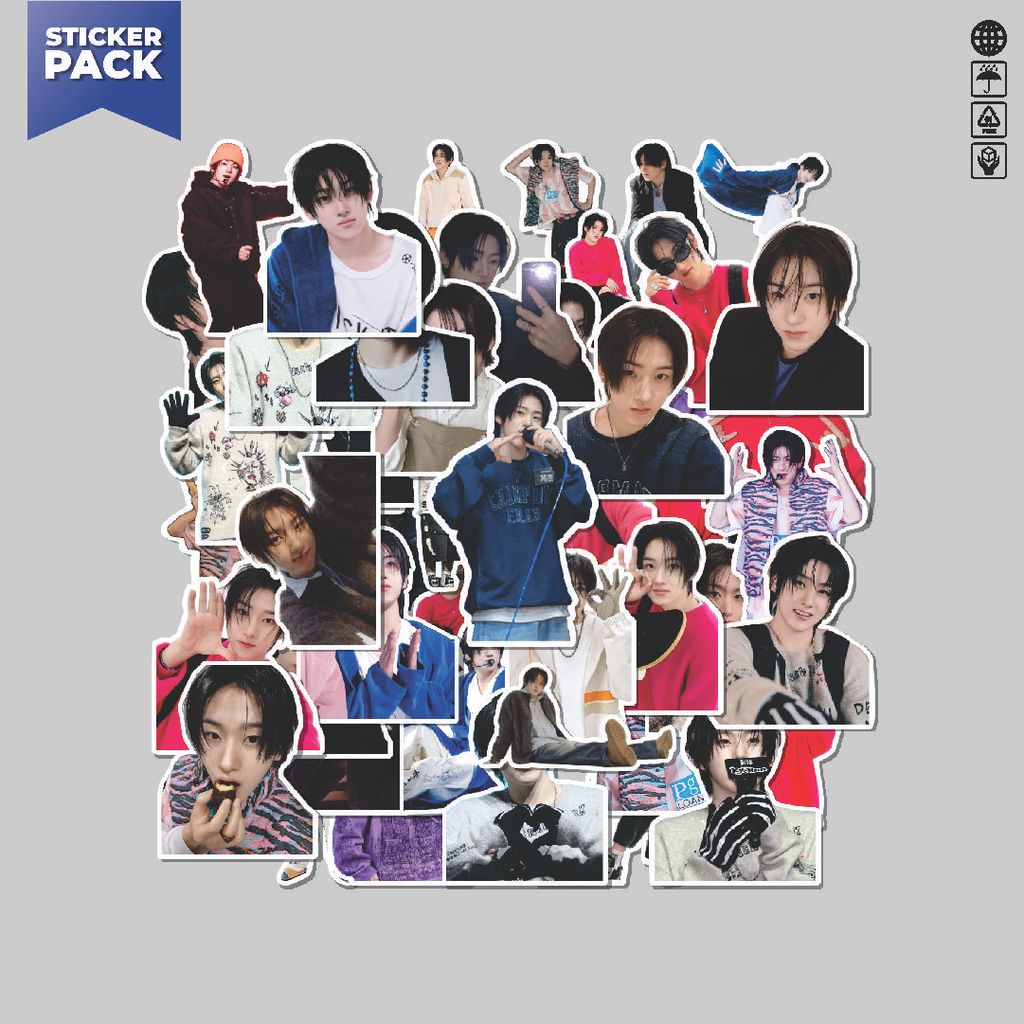[100PCS]Stiker Pack Stiker Lee Gyehun (Kickflip) Aesthetic Vinyl Anti Air Dekorasi Sticker Laptop Bu