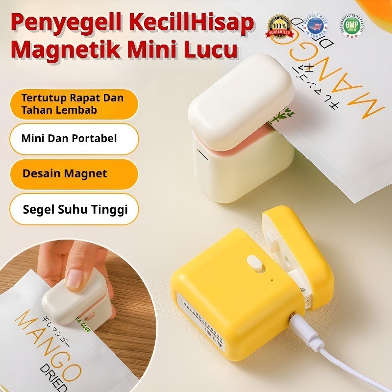 Segel Kantong Mini Magnetik Lucu / Alat Penutup Kemasan Mini Portable / Penutup Plastik Dan Aluminiu