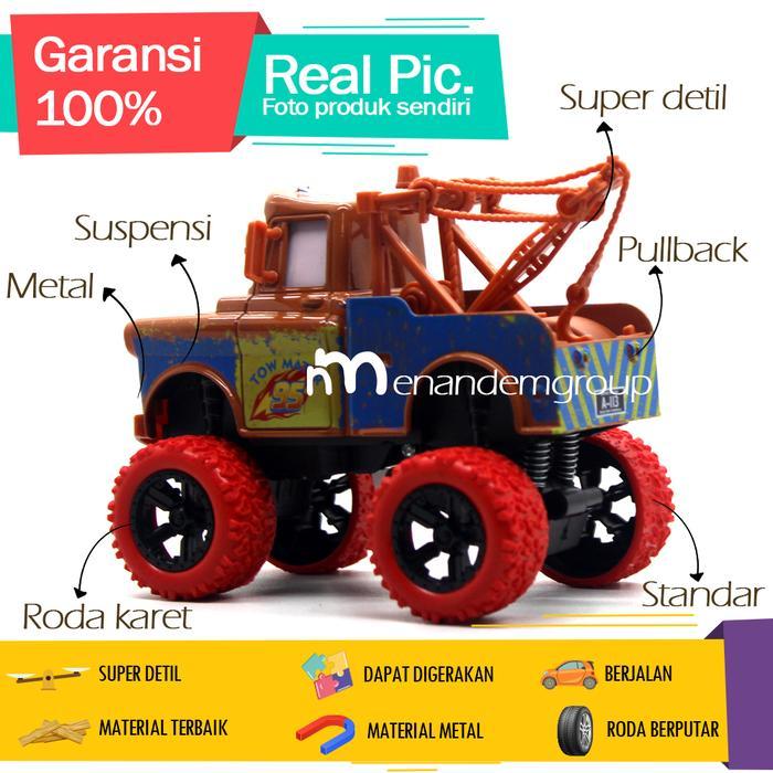 Diecast Miniatur Mainan Mobil Derek Towing Offroad Climbing Tow Mater Besi Metal