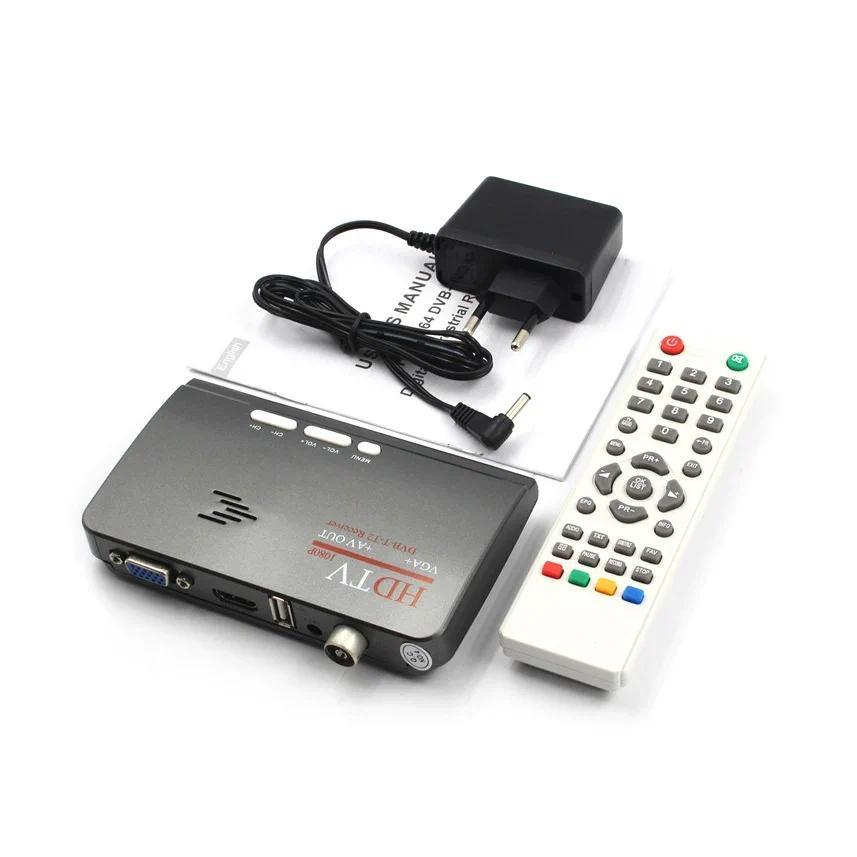 1080P HDTV DVB-T/ DVB-T2 TV Set-top Box gital Terrestrial HDTV Tuner Receiver HDMI-compatible/VGA/AV