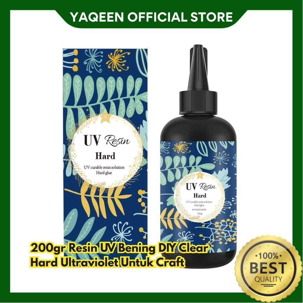 YAQEEN- 200gr Resin UV Clear Untuk Craft Hard BR285 DIY Ultraviolet Bening