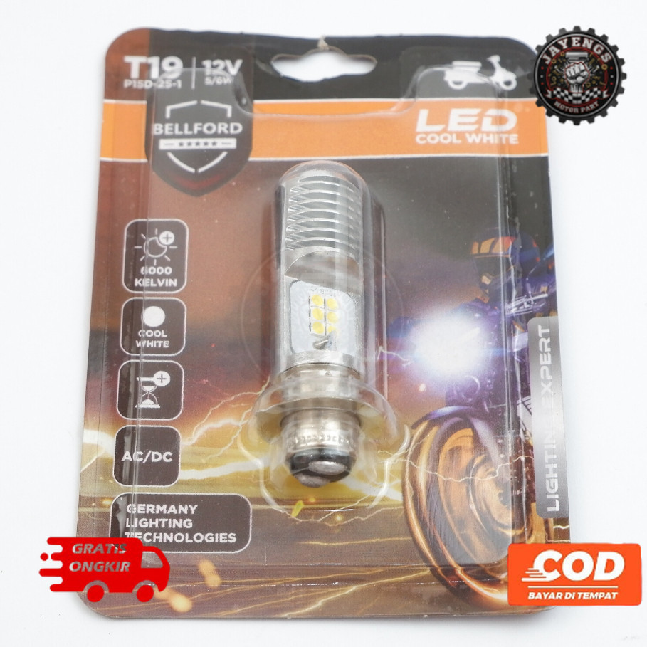 Ori lampu led motor depan - lampu led motor super terang Putih Bohlam  P15D-25-1LED original motor