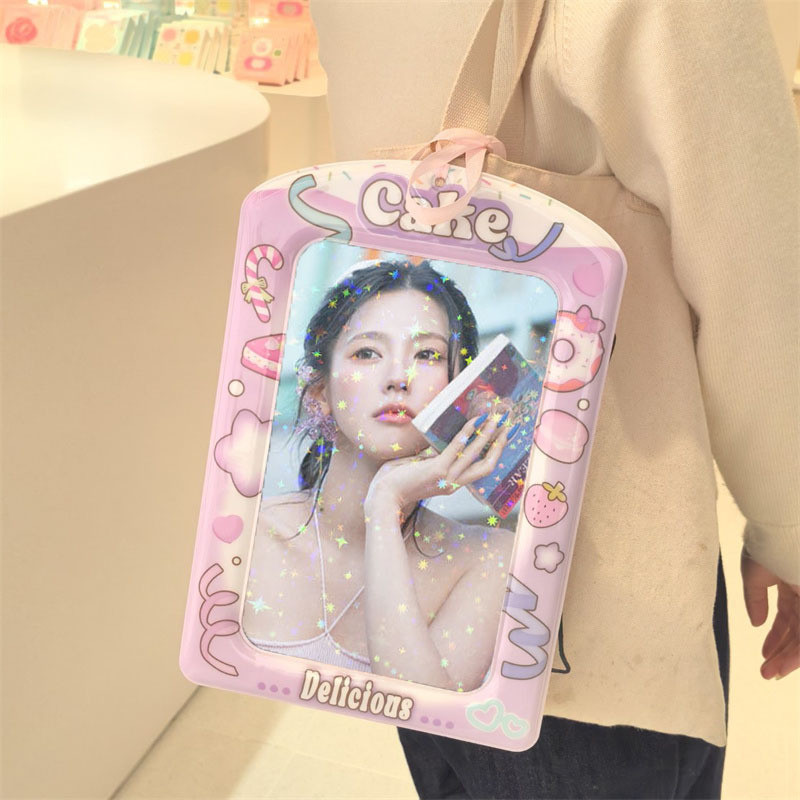 KPOP A4 Jumbo Card Holder Flipchart Binder Photocards Holder Display Frame Organizer Card Pendant Ca