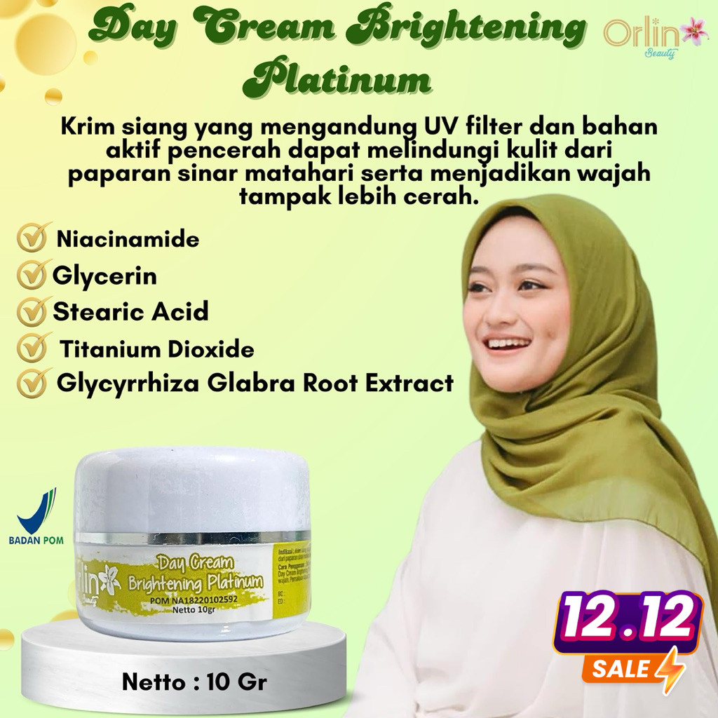 ORLIN BEAUTY/SKINCARE ORLIN BEAUTY/ECER ORLIN/DAY CREAM ORLIN BEAUTY/CREAM BPOM/ORLIN BEAUTY/PEMUTIH