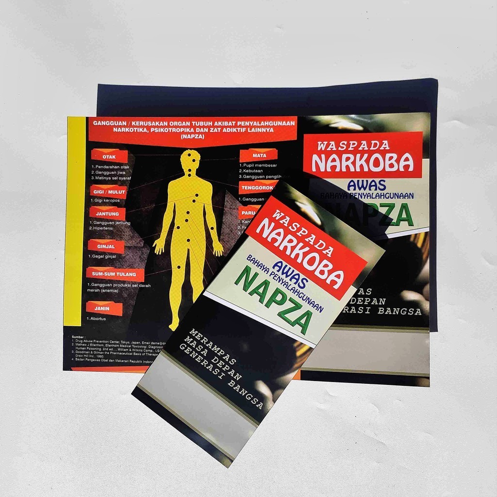 Leaflet / Brosur Napza - Narkoba, Brosur Farmasi, leaflet Apotek murah