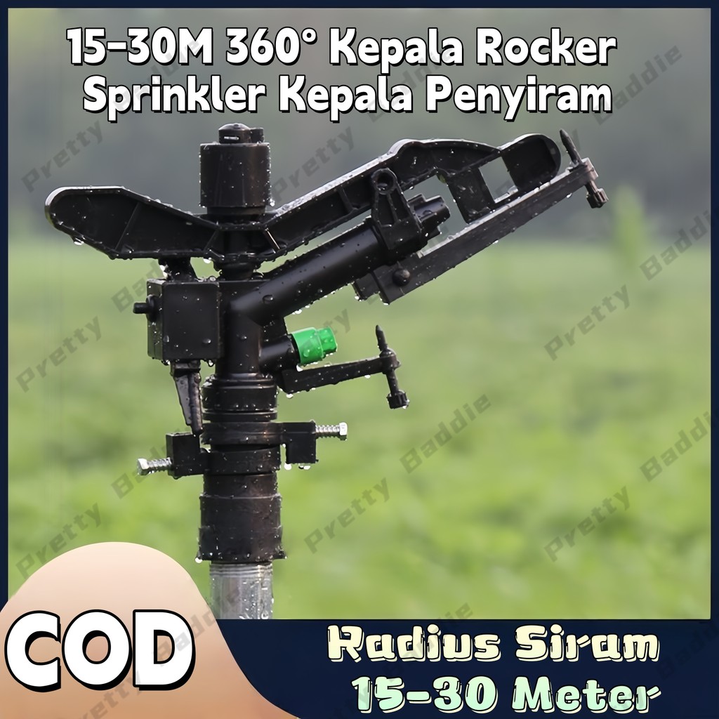 15-30 meter Kepala sprinkler berputar 360° Sprinkler irigasi rumput otomatis berputar Sprinkler irig