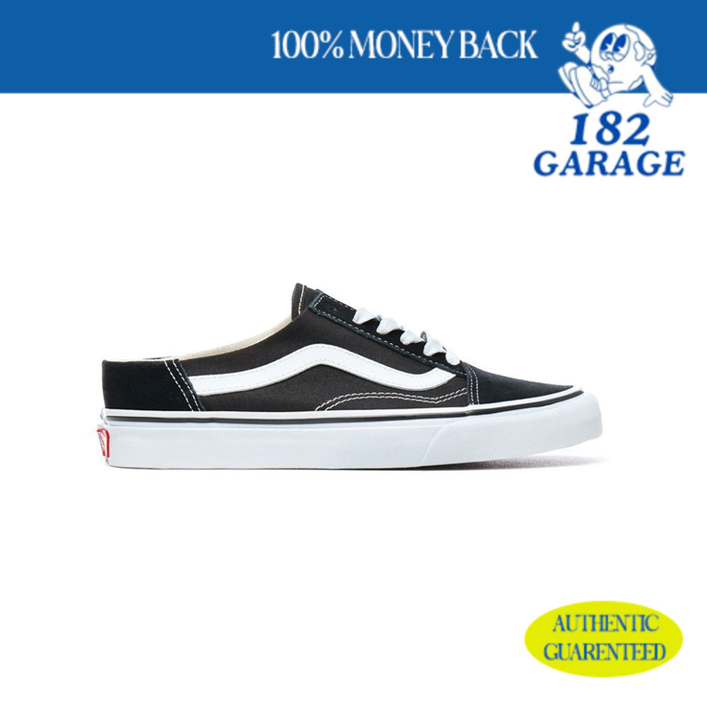 Sepatu Vans Old Skool Mule Black White