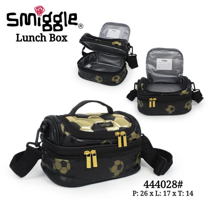 Cahaya Sutra shop Lunchbag SMIGGLE BOY Double Decker Tas bekal kotak makan laki cowo - soccer gold