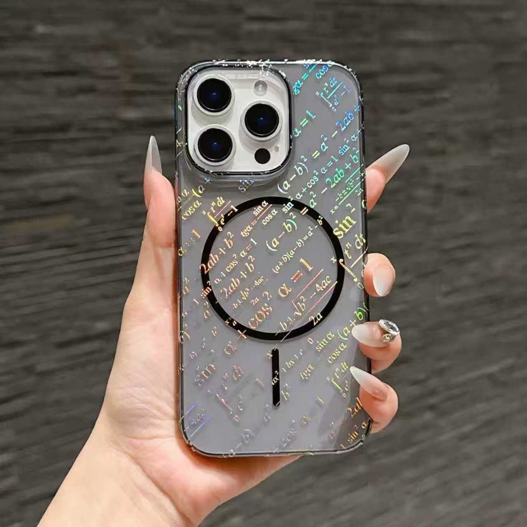 Sunyi Untuk iPhone 16 15 14 Plus Pro Max Desain Fungsi Matematika PC Shockproof Hard Case