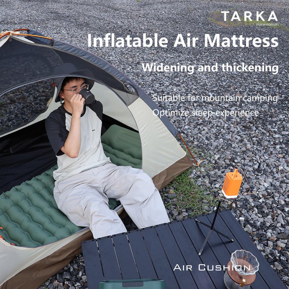 TARKA Camping Inflatable Mattress Outdoor Thicken Self-Inflating Air Chusion Wild Hiking Travel Spli