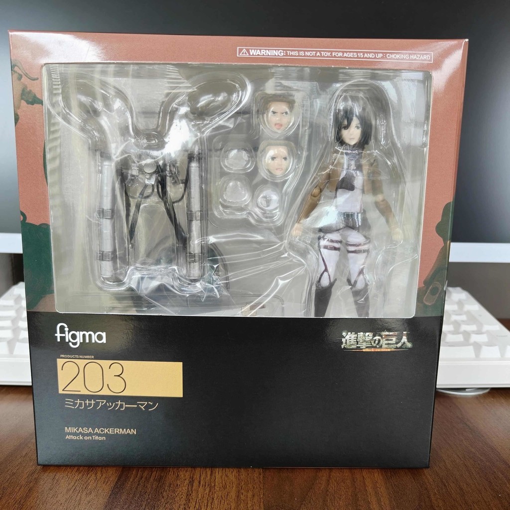 Figma 213 203 Attack on Titans Levi Ackerman Action Anime Figura Kawai Eren Jaege Mikasa Ackerman Th