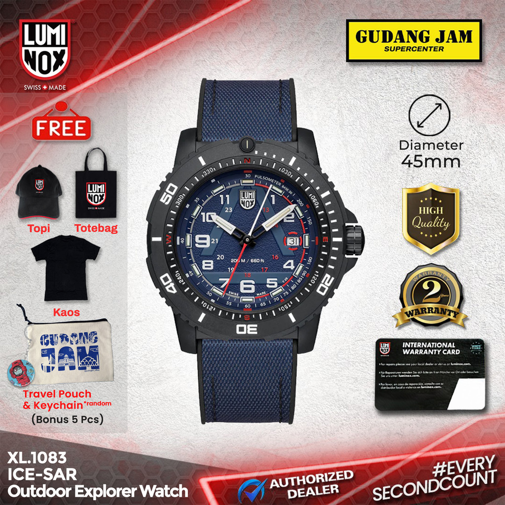 Luminox Jam Tangan Pria XL.1083 ICE-SAR Outdoor Explorer Watch Analog 45 mm