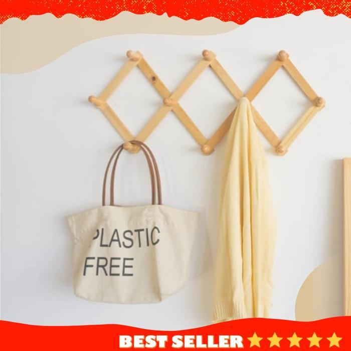 KAPSTOK Gantungan baju lipat tempel dinding gantungan tas aestetik gantungan serbaguna aesthetic kay