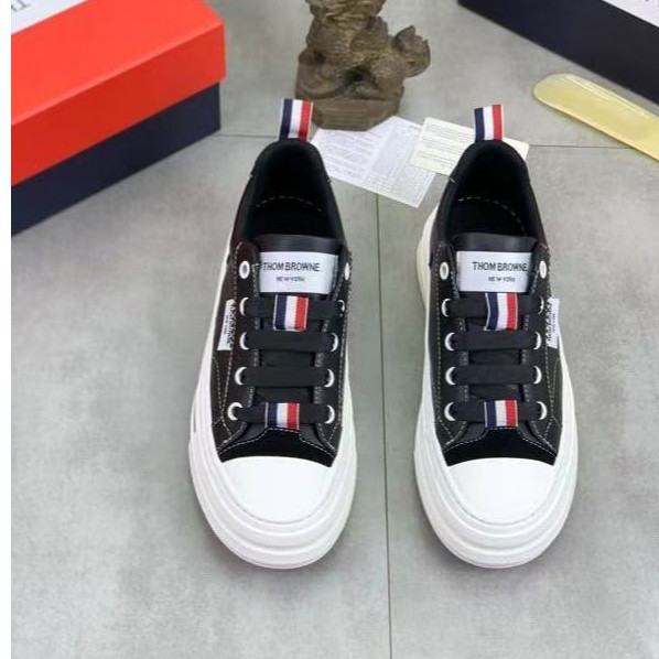 Merek Sepatu Pria THOM BROWNE Sepatu Kulit Sepatu Oxford