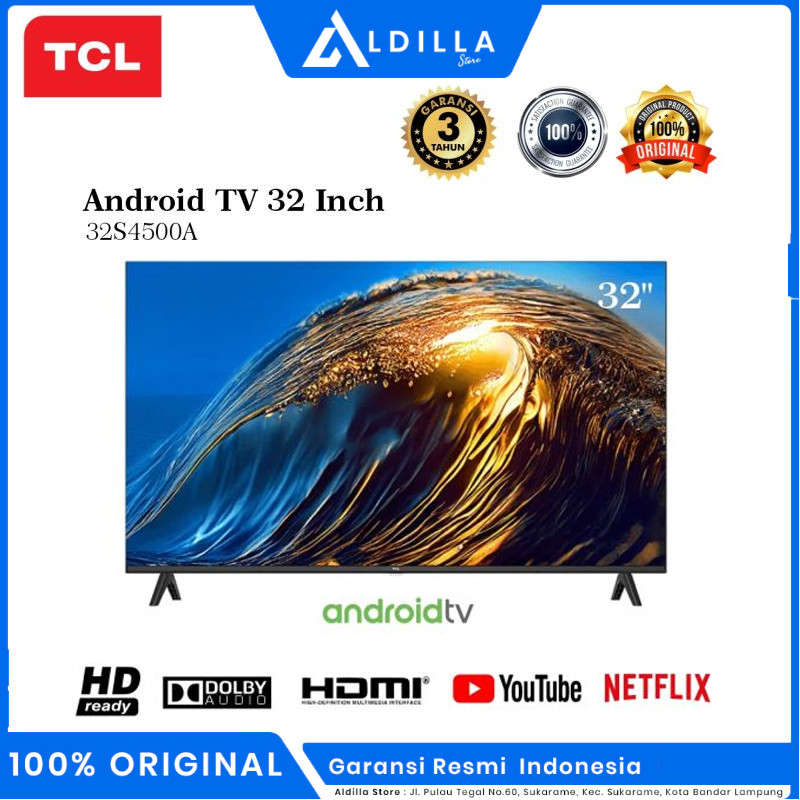 TCL LED TV 32S4500A Digital Smart TV 32 Inch GARANSI RESMI