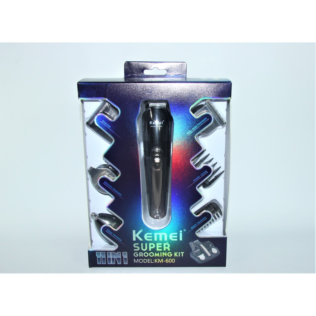 NEW Mesin Cukur Rambut Kemei KM 600 Cukur Kumis Jenggot Bulu Hidung Ukir ORI