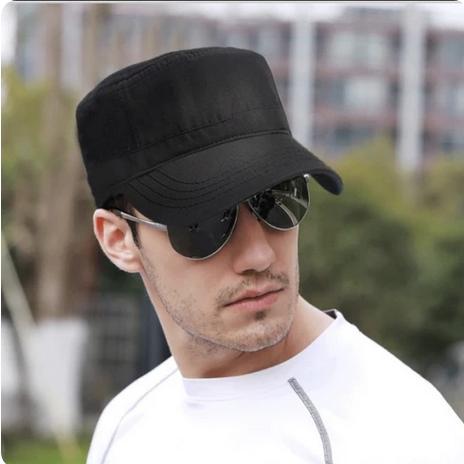 TOPI KOMANDO HITAM -  topi army pria tactical polos militer - HITAM