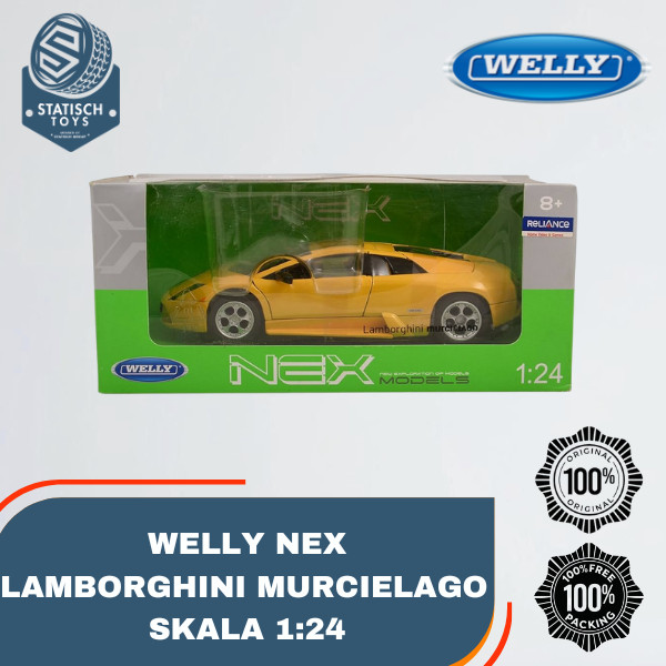 Nex Welly Skala 24 Lamborghini Murcielago Kuning