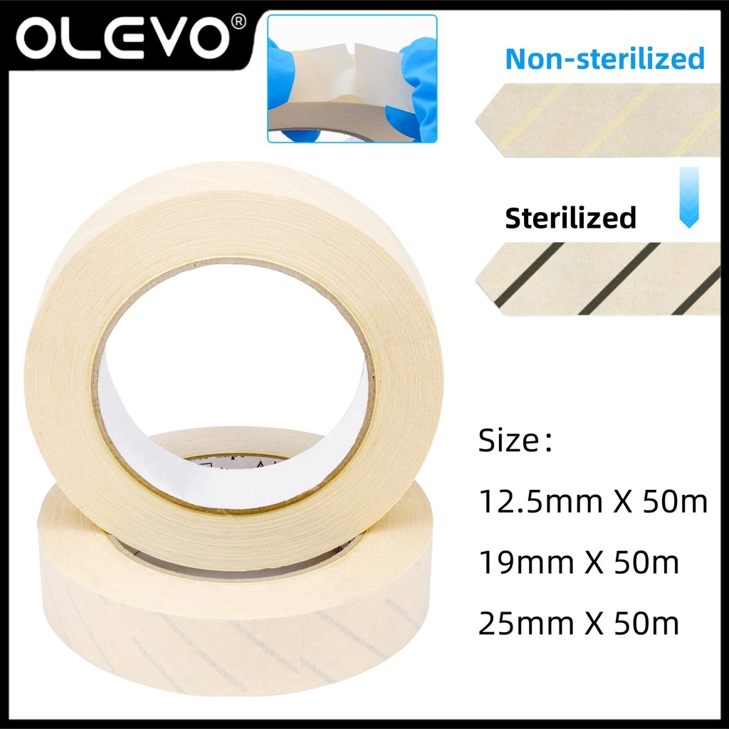 50m/Roll Dental Sterilization Incator Tape Mecal Autoclave Cards High-temperature Steam Tape 12.5/19