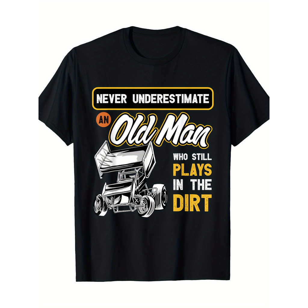 Kaos Pria Excavator Lucu - Kaos Kakek Tukang Bangunan Bahan Katun