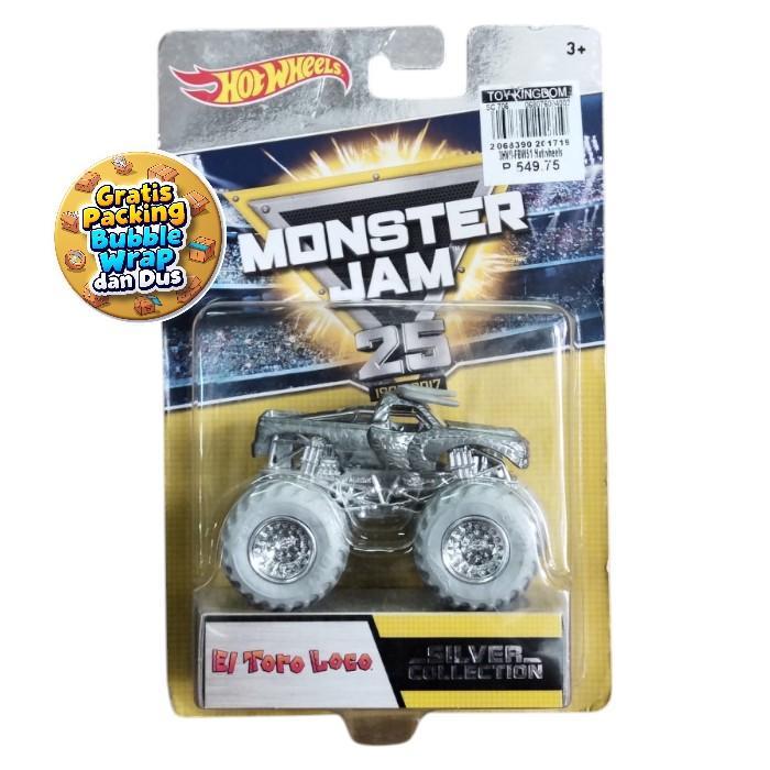 El Toro Loco 25th Anniversary Hotwheels Monster Jam Silver Collection PStore27