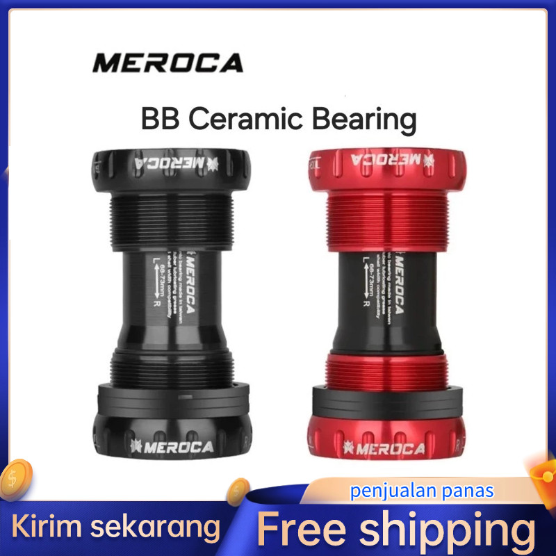 BB Bottom Bracket HT2 Hollowtech 2 BSA Loncer Not Ceramic Shimano Sepeda MTB Seli RB