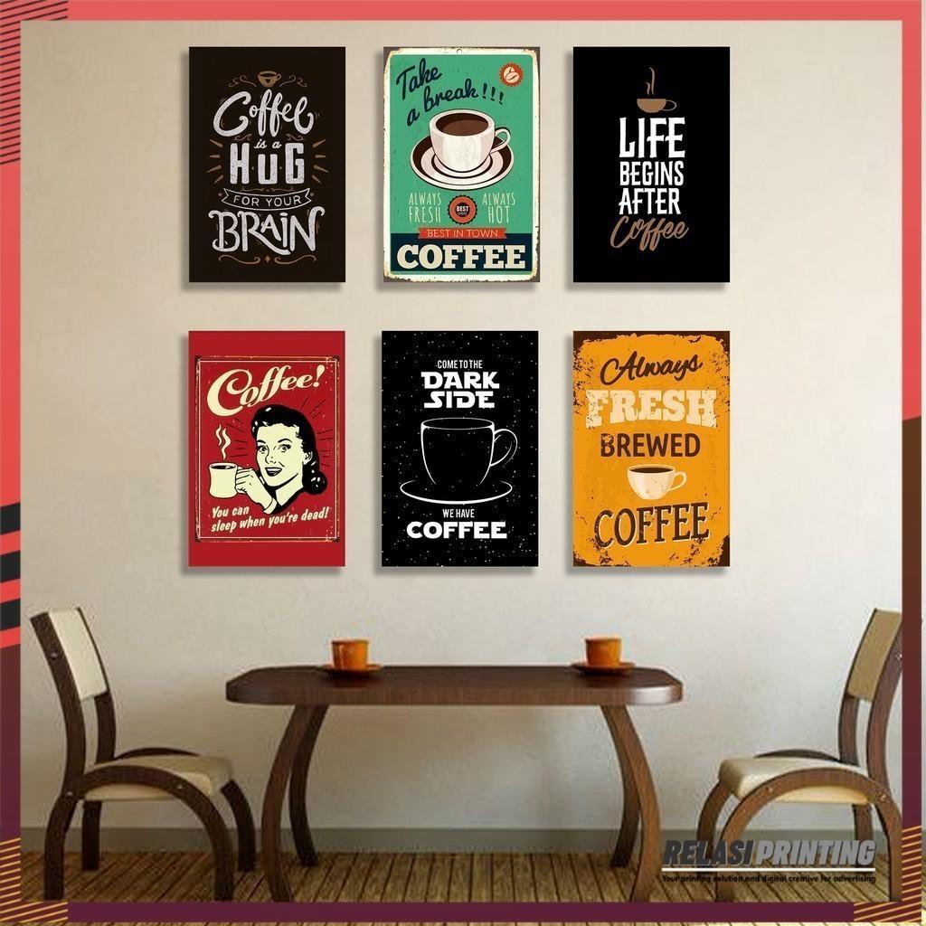 Poster Dinding 10 X 20 cm & 20X 30 cm Warkop Wall Decor Dekorasi Kamar  Hiasan Dinding Kopi Coffesho