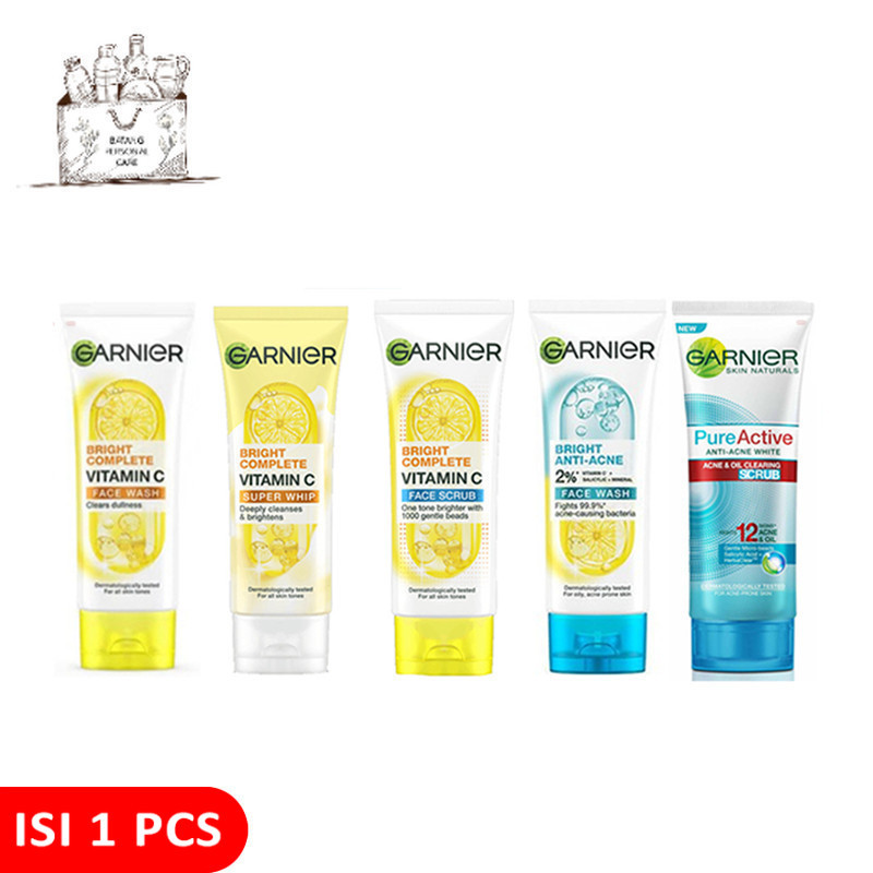 GARNIER PENCUCI MUKA LIGHT COMPLETE BRIGHTENING WHITESPEED LEMON  KUNING 100ML ISI 1