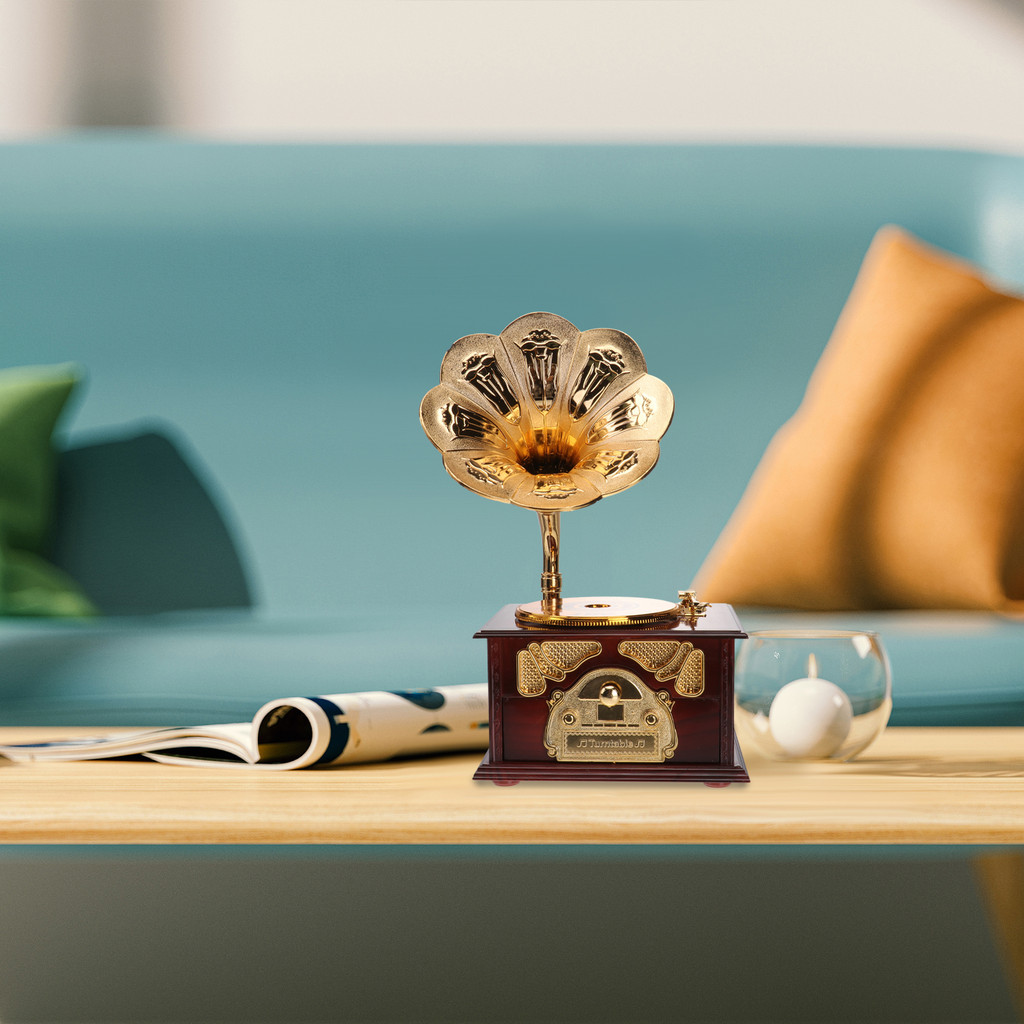 Music Box Retro Creative Music Box Phonograph Music Box Music Box Decor Desktop Music Box