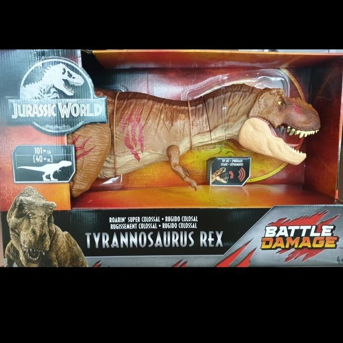 Jurassic World Battle Damage Roarin Super Colossal TYRANNOSAURUS REX