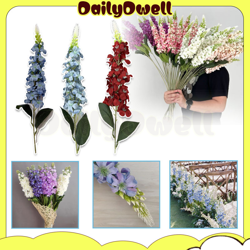 bunga delphinium plastik imitasi - bunga artificial untuk hiasan dekorasi wedding & acara - cocok un