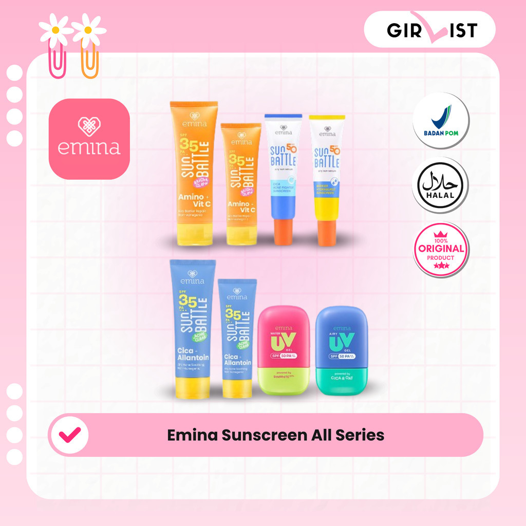 Emina Sunscreen - All Series (Satuan & Twin Pack)