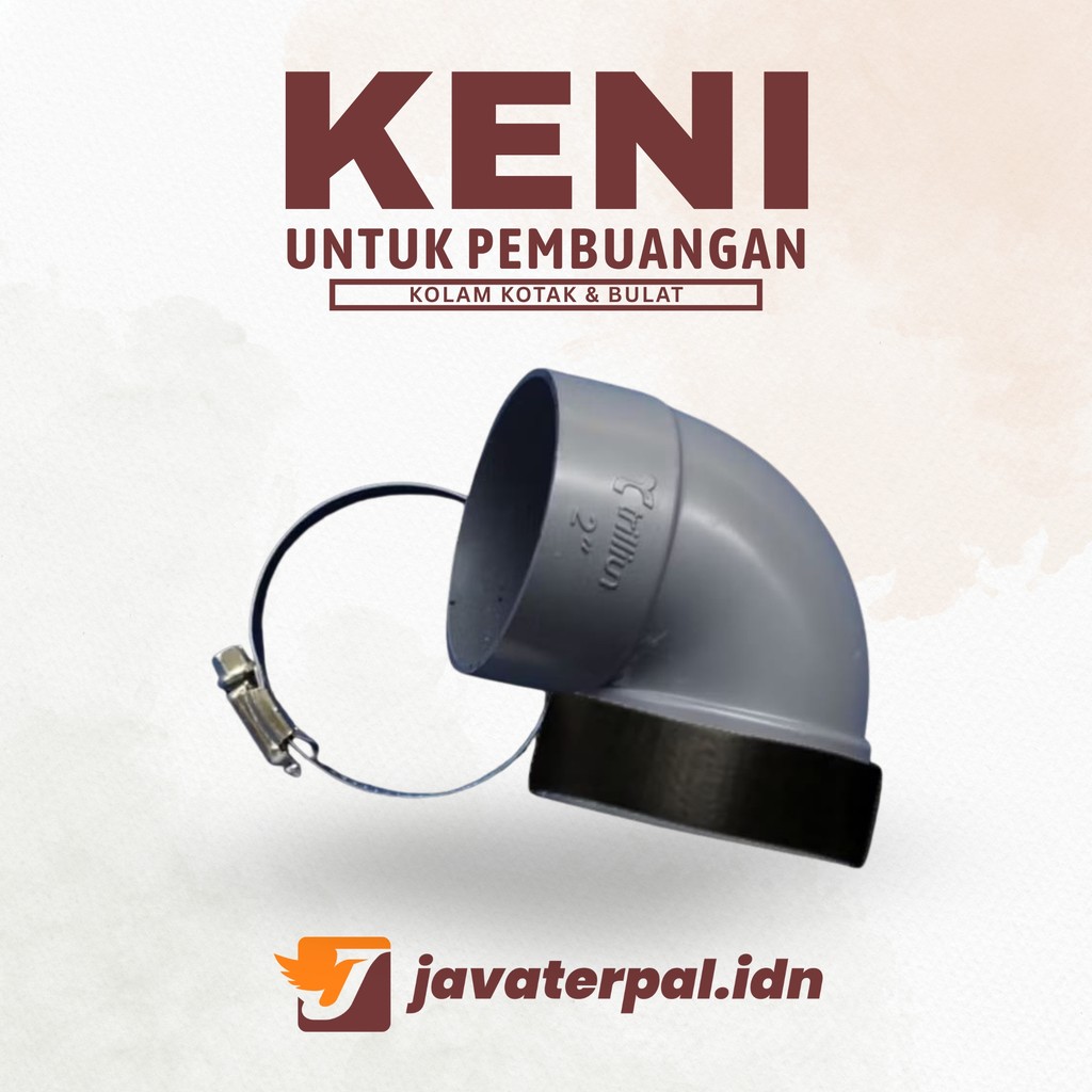 Keni L pembuangan Kolam 2 inch / 2dim pipa knee L